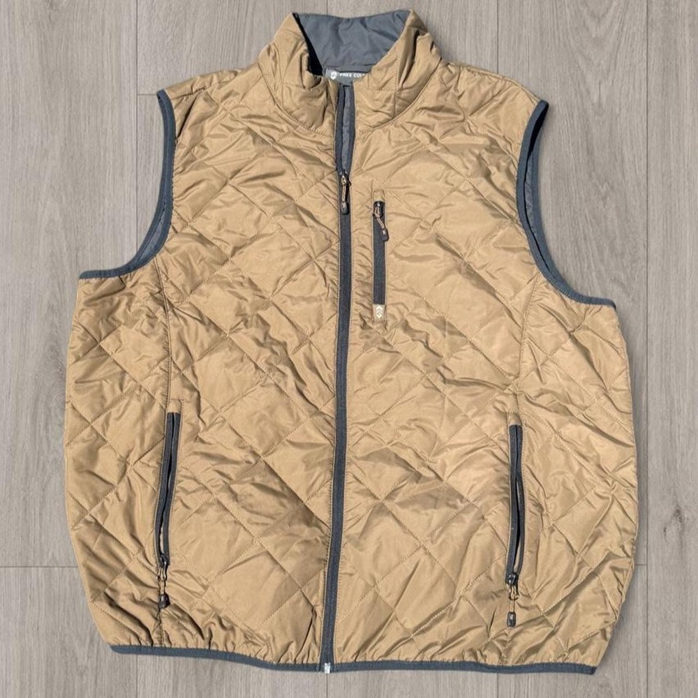 Free Country Men's XXL Quilted Vest Bundle Black & Tan 2 Pack - Picture 3 of 6